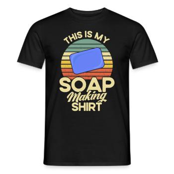 Soap Making Gift Homemade Soap Maker - Männer T-Shirt - Schwarz - Vorne - AI Model Male 178 light (178cm)