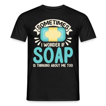 Fabrication de savon Cadeau Fabricant de savon maison - T-shirt homme - noir - Devant - AI Model Male 178 light (178cm)
