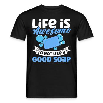 Soap Making Gift Homemade Soap Maker - Männer T-Shirt - Schwarz - Vorne - AI Model Male 178 light (178cm)