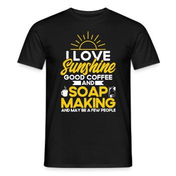 Fabrication de savon Cadeau Fabricant de savon maison - T-shirt homme - noir - Devant - AI Model Male 178 light (178cm)