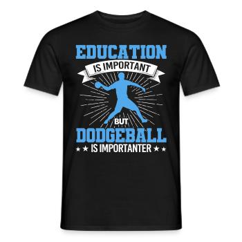 Dodgeball Player Gift Ball Games Dodgeball - Men's T-Shirt - black - Front - AI Model Male 178 light (178cm)