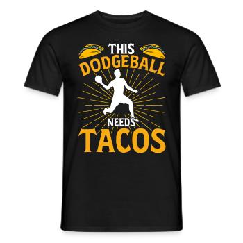 Dodgeball Player Gift Ball Games Dodgeball - Men's T-Shirt - black - Front - AI Model Male 178 light (178cm)