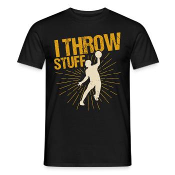 Dodgeball Player Gift Ball Games Dodgeball - Men's T-Shirt - black - Front - AI Model Male 178 light (178cm)