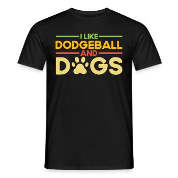 Dodgeball Player Gift Ball Games Dodgeball - Men's T-Shirt - black - Front - AI Model Male 178 light (178cm)