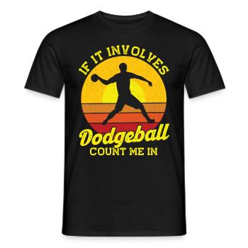 Dodgeball Player Gift Ball Games Dodgeball - Men's T-Shirt - black - Front - AI Model Male 178 light (178cm)