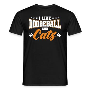 Dodgeball Player Gift Ball Games Dodgeball - Men's T-Shirt - black - Front - AI Model Male 178 light (178cm)