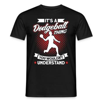 Dodgeball Spieler Geschenk Ballspiele Dodgeball - Männer T-Shirt - Schwarz - Vorne - AI Model Male 178 light (178cm)