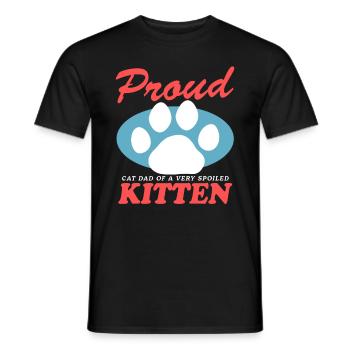 Cat Daddy Cat Cat Owner Cadeau - T-shirt homme - noir - Devant - AI Model Male 178 light (178cm)