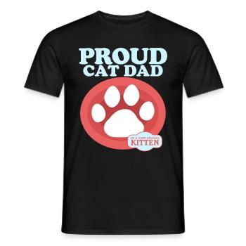 Cat Daddy Cat Propriétaire Cat Cadeau - T-shirt homme - noir - Devant - AI Model Male 178 light (178cm)