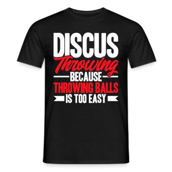 Discus Throw Discus Thrower Gift - Men's T-Shirt - black - Front - AI Model Male 178 light (178cm)