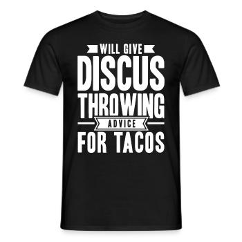 Discus Throw Discus Thrower Gift - Men's T-Shirt - black - Front - AI Model Male 178 light (178cm)