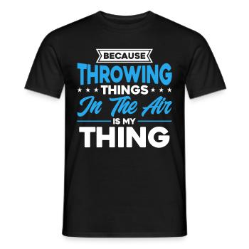 Discus Throw Discus Thrower Gift - Men's T-Shirt - black - Front - AI Model Male 178 light (178cm)