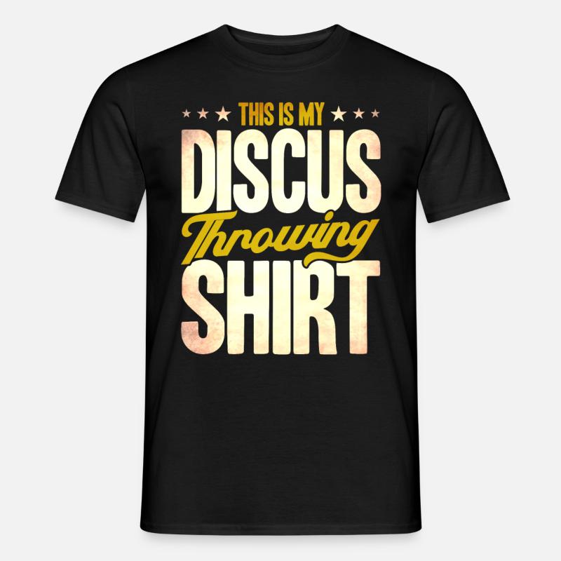 Diskuswerfen Diskuswerfer Geschenk - Männer T-Shirt - Schwarz