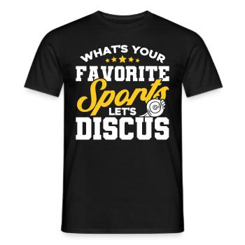 Discus Throw Discus Thrower Gift - Men's T-Shirt - black - Front - AI Model Male 178 light (178cm)