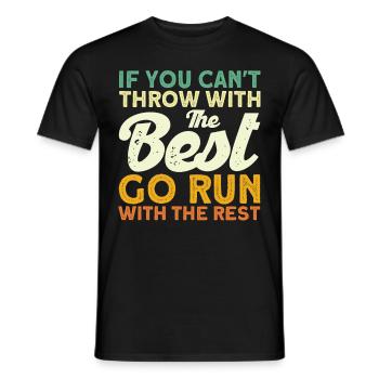 Discus Throw Discus Thrower Gift - Men's T-Shirt - black - Front - AI Model Male 178 light (178cm)