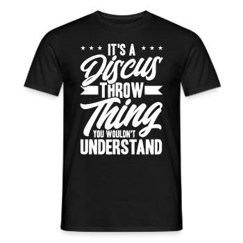 Discus Throw Discus Thrower Gift - Men's T-Shirt - black - Front - AI Model Male 178 light (178cm)