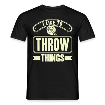 Discus Throw Discus Thrower Gift - Men's T-Shirt - black - Front - AI Model Male 178 light (178cm)