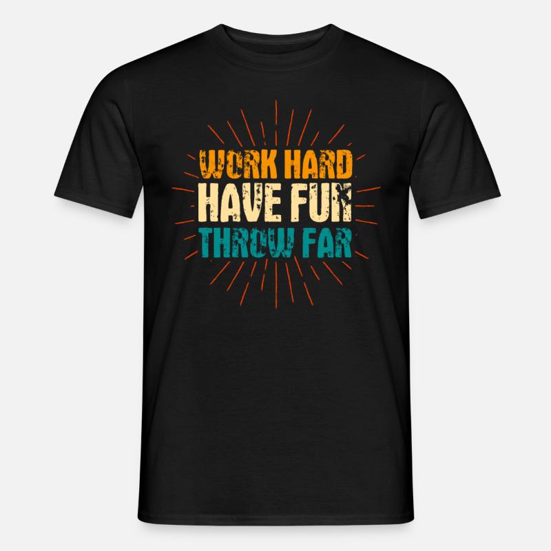 Discus Throw Discus Thrower Cadeau - T-shirt homme - noir