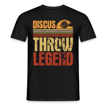 Discus Throw Discus Thrower Gift - Men's T-Shirt - black - Front - AI Model Male 178 light (178cm)