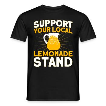 Limonadenstand Zitronensaft Limonade Geschäft - Männer T-Shirt - Schwarz - Vorne - AI Model Male 178 light (178cm)