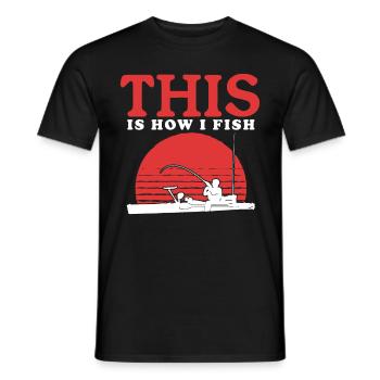 Kayak Fishing Kayaking Kayaker Angler Gift - Men's T-Shirt - black - Front - AI Model Male 178 light (178cm)