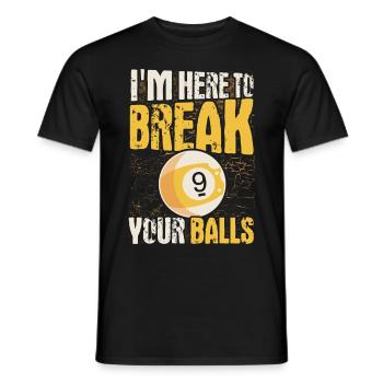 Billard Geschenkidee Billardspieler Pool Snooker - Männer T-Shirt - Schwarz - Vorne - AI Model Male 178 light (178cm)