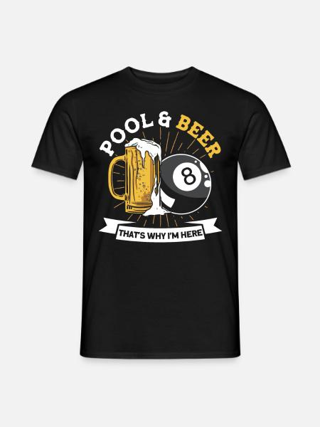 Billard Geschenkidee Billardspieler Pool Snooker - Männer T-Shirt - Schwarz