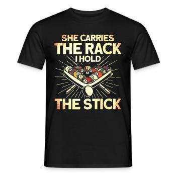 Billard Geschenkidee Billardspieler Pool Snooker - Männer T-Shirt - Schwarz - Vorne - AI Model Male 178 light (178cm)