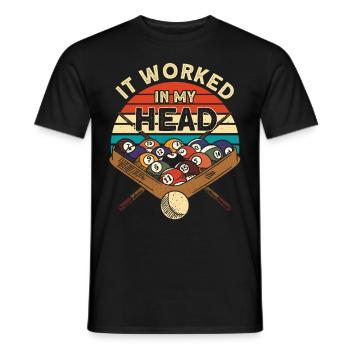 Billard Geschenkidee Billardspieler Pool Snooker - Männer T-Shirt - Schwarz - Vorne - AI Model Male 178 light (178cm)