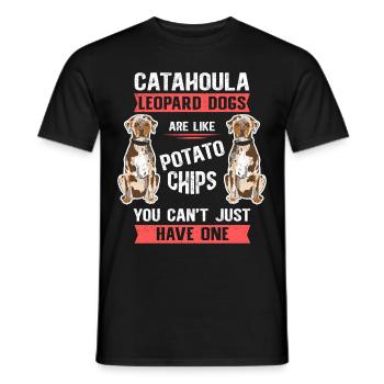 Catahoula Leopard Dog Dog Dog Dog Owner Gift - Men's T-Shirt - black - Front - AI Model Male 178 light (178cm)