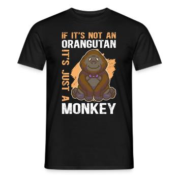 Cadeau Orang-outan Singe Orang-outan - T-shirt homme - noir - Devant - AI Model Male 178 light (178cm)