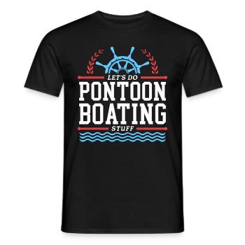 Ponton Ponton bateau | Cadeau du capitaine ponton - T-shirt homme - noir - Devant - AI Model Male 178 light (178cm)