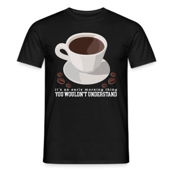 Coffee coffee drinkers | Coffee Lovers Gift - Men's T-Shirt - black - Front - AI Model Male 178 light (178cm)