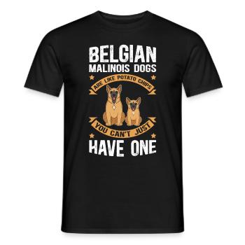 Belgian Shepherd Malinois Dog Gift - Men's T-Shirt - black - Front - AI Model Male 178 light (178cm)