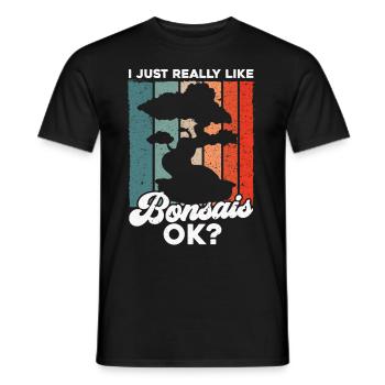 Bonsai Tree Gift Japan Bonsai Garden - Men's T-Shirt - black - Front - AI Model Male 178 light (178cm)