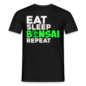 Bonsai Tree Gift Japan Bonsai Garden - Men's T-Shirt - black - Front - AI Model Male 178 light (178cm)