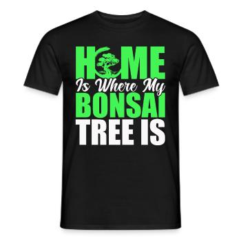 Bonsai Tree Gift Japan Bonsai Garden - Men's T-Shirt - black - Front - AI Model Male 178 light (178cm)