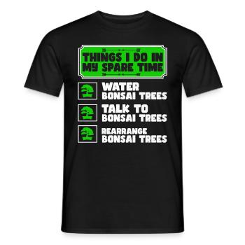 Bonsai Tree Gift Japan Bonsai Garden - Men's T-Shirt - black - Front - AI Model Male 178 light (178cm)
