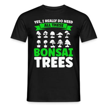 Bonsai Tree Gift Japan Bonsai Garden - Men's T-Shirt - black - Front - AI Model Male 178 light (178cm)