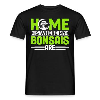 Bonsai Tree Gift Japan Bonsai Garden - Men's T-Shirt - black - Front - AI Model Male 178 light (178cm)