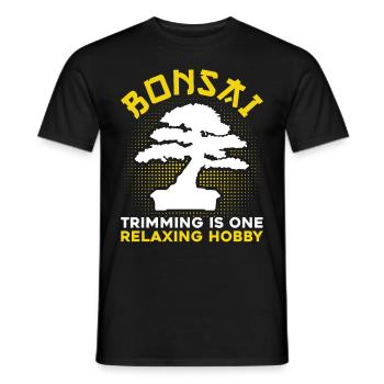 Bonsai Tree Gift Japan Bonsai Garden - Men's T-Shirt - black - Front - AI Model Male 178 light (178cm)