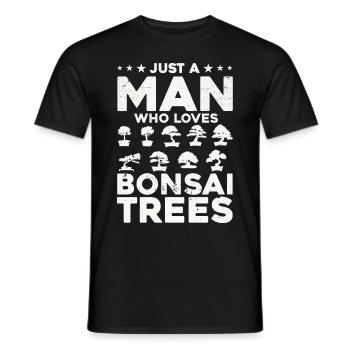 Bonsai Tree Gift Japan Bonsai Garden - Men's T-Shirt - black - Front - AI Model Male 178 light (178cm)