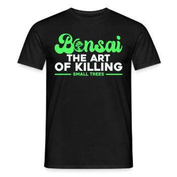 Bonsai Tree Gift Japan Bonsai Garden - Men's T-Shirt - black - Front - AI Model Male 178 light (178cm)