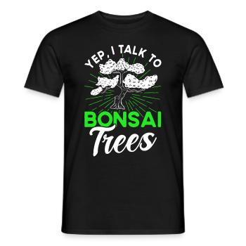 Bonsai Tree Gift Japan Bonsai Garden - Men's T-Shirt - black - Front - AI Model Male 178 light (178cm)