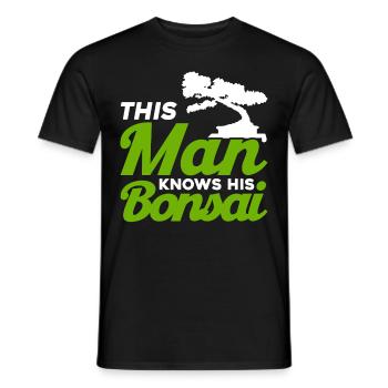 Bonsai Tree Gift Japan Bonsai Garden - Men's T-Shirt - black - Front - AI Model Male 178 light (178cm)