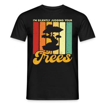 Bonsai Tree Gift Japan Bonsai Garden - Men's T-Shirt - black - Front - AI Model Male 178 light (178cm)