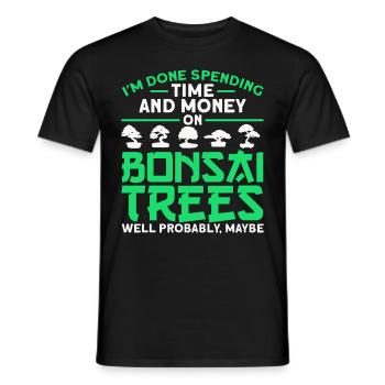 Bonsai Tree Gift Japan Bonsai Garden - Men's T-Shirt - black - Front - AI Model Male 178 light (178cm)