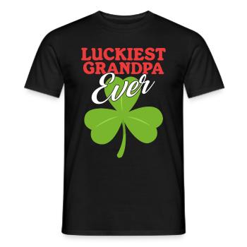 Cadeau irlandais de la Saint-Patrick le plus chanceux - T-shirt homme - noir - Devant - AI Model Male 178 light (178cm)