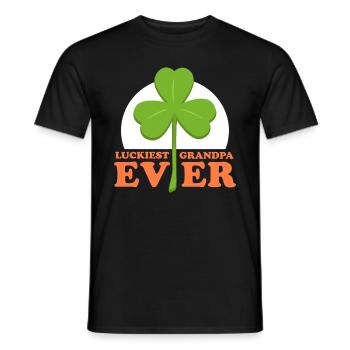 Le cadeau de la Saint-Patrick irlandais le plus chanceux - T-shirt homme - noir - Devant - AI Model Male 178 light (178cm)