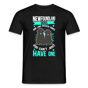 Newfoundland Dog Owner Dog Gift - Men's T-Shirt - black - Front - AI Model Male 178 light (178cm)